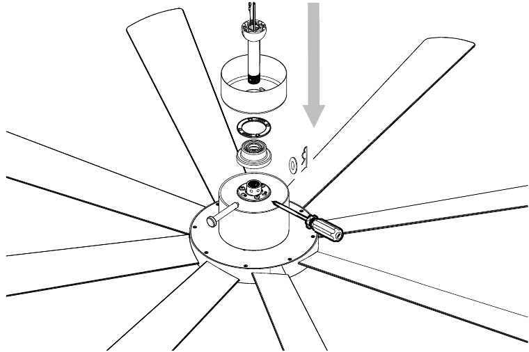 De ventilator ophangen - Stap 1