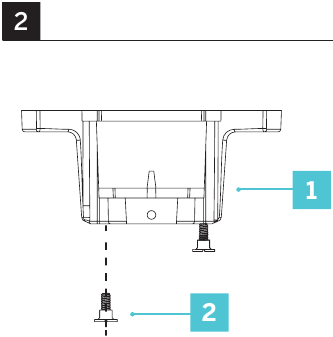 De montagebeugel installeren - Stap 1
