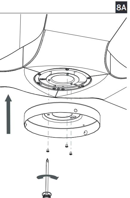 De optionele LED-armatuurmodule installeren - Stap 2