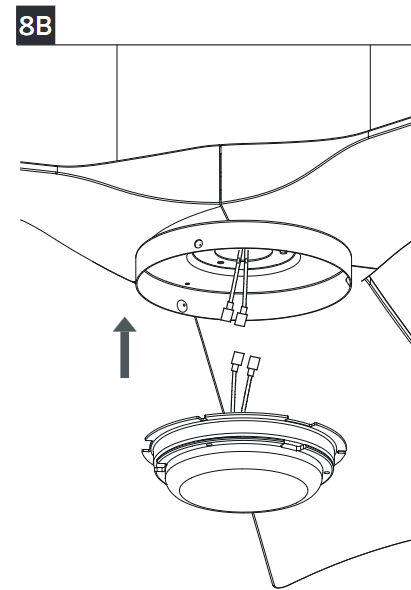 De optionele LED-armatuurmodule installeren - Stap 3
