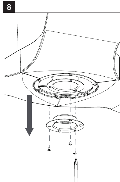 De optionele LED-armatuurmodule installeren - Stap 1