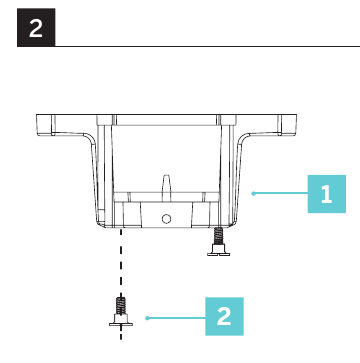 De ventilator ophangen - Stap 1