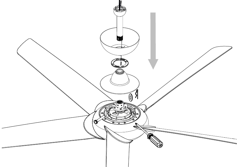 De ventilator ophangen - Stap 1