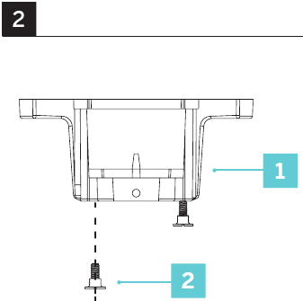 De montagebeugel installeren - Stap 1