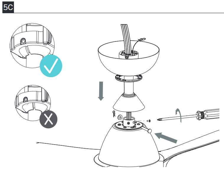 De ventilator ophangen - Stap 4