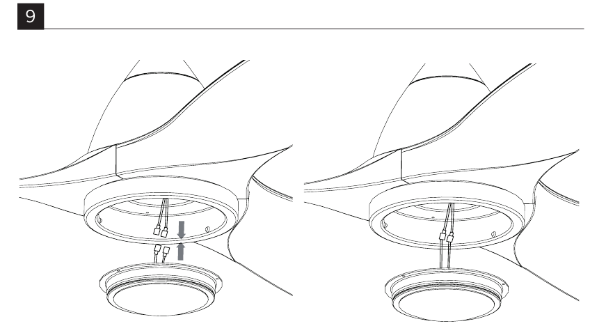 De led-armatuurmodule installeren - Stap 2