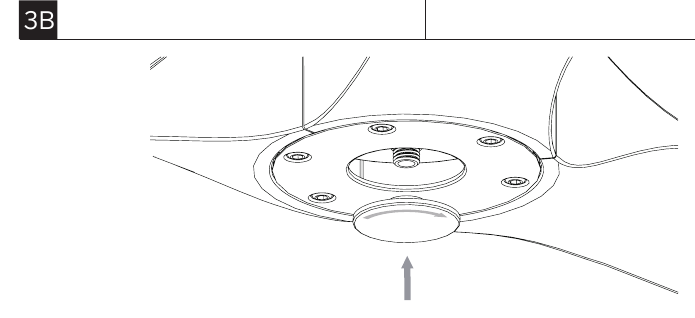 De ventilatorbladen/decoratieve onderconstructie/kap bevestigen - Stap 3