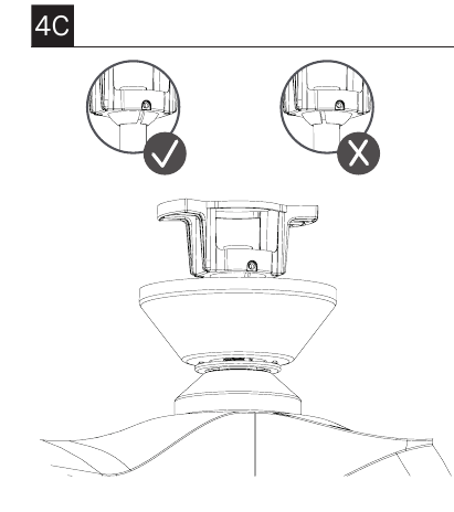 De ventilator ophangen - Stap 4
