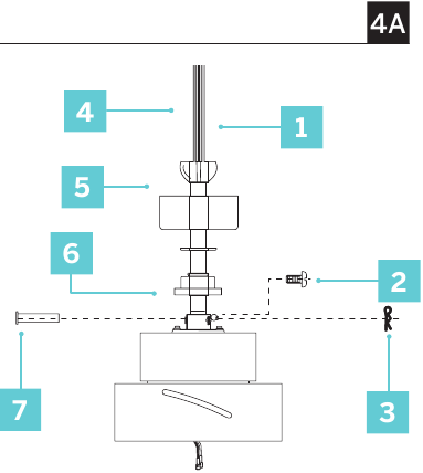 De unit ophangen - Stap 2