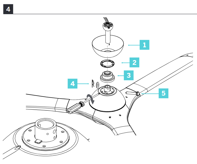De ventilator ophangen - Stap 3