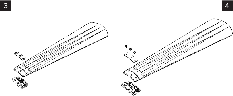 De ventilatorbladen/armen bevestigen - Stap 1