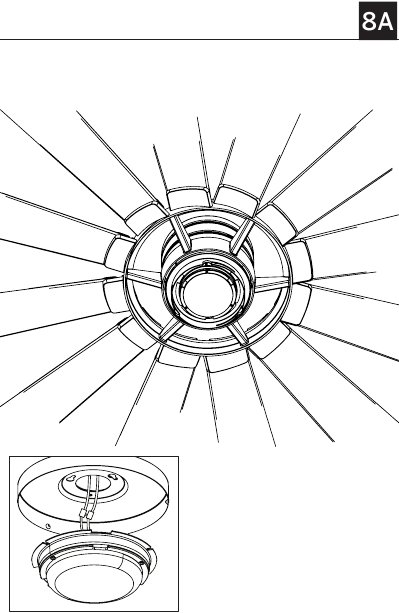 De luminaire-module/glaskap installeren - Stap 1