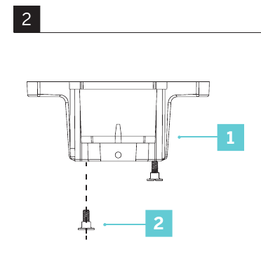 De montagebeugel installeren - Stap 1 
