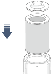 HEPA- en actieve koolfilter opnieuw installeren