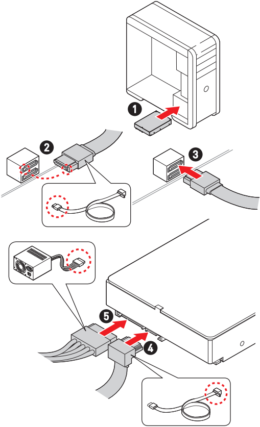 Installatie - SATA-schijven installeren