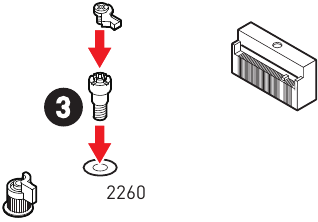 M2_1~2: M.2-sleuven (Key M) - M.2-module installeren - Stap 2