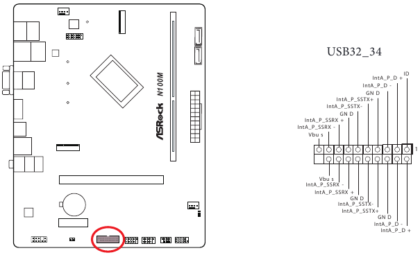 Installatie - Stap 12 - USB 3.2 Gen1-header