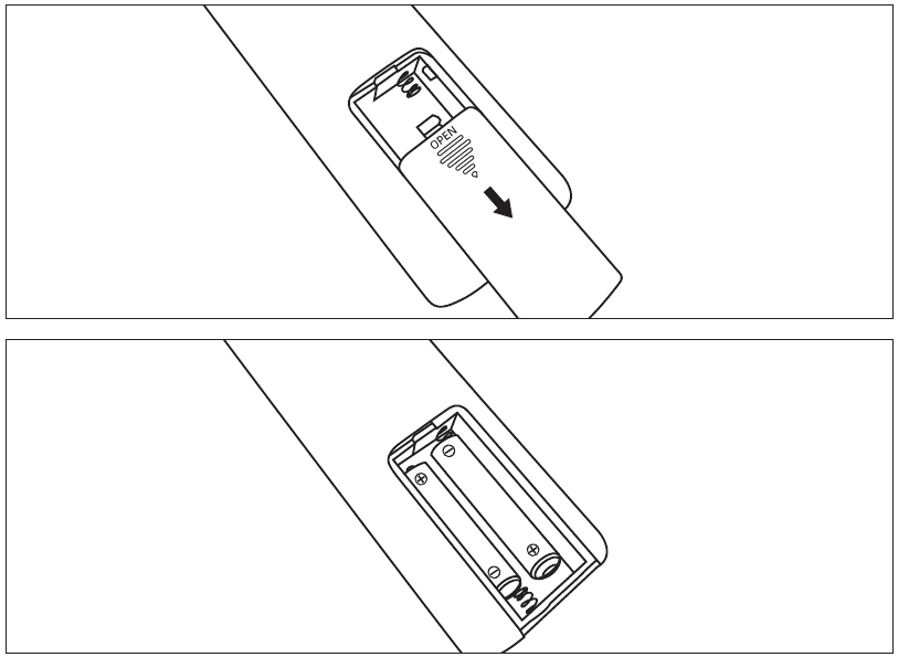 Batterij-installatie en vervanging voor afstandsbediening
