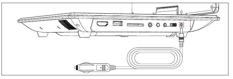 Aansluiting auto-adapter