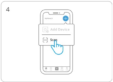 Het apparaat toevoegen met een QR-code - Stap 4
