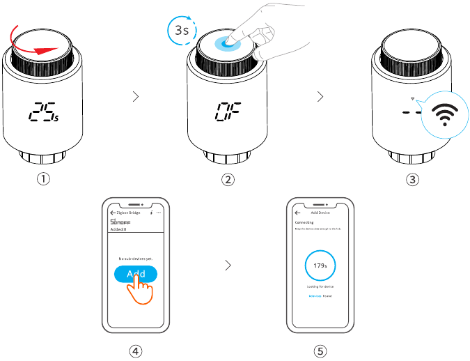 Koppelingsproces - Het apparaat toevoegen aan de Zigbee-gateway