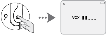 WERKING - VOX/PEEP-modus gebruiken