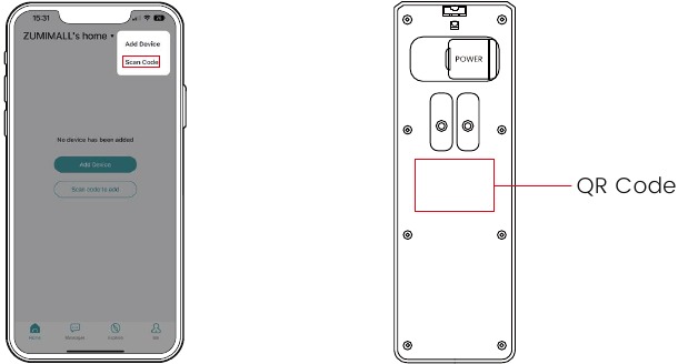 QR-apparaatcode-installatie