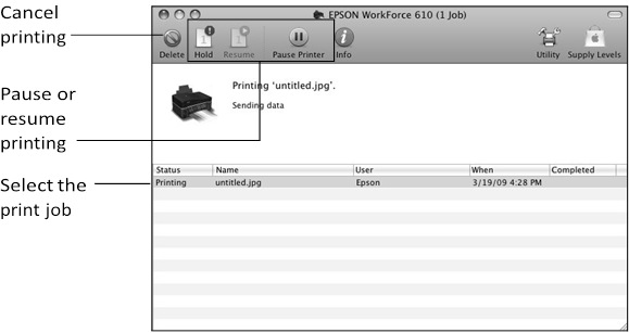 Afdrukken met een Macintosh - Mac OS X 10.5 - Stap 4