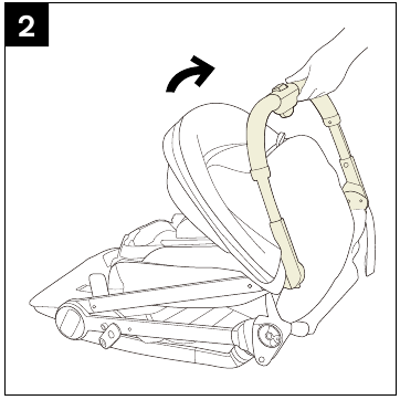 Product installeren - Kinderwagen openen - Stap 2
