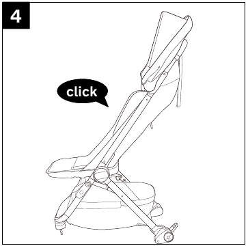 Product installeren - Kinderwagen openen - Stap 4