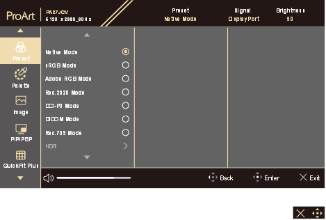 OSD menu - OSD function introduction - Step 1
