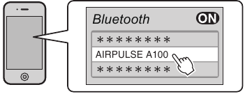 Gebruik in Bluetooth-ingangsmodus - Stap 2