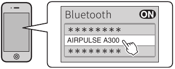 Gebruik in Bluetooth-ingangsmodus - Stap 2
