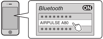Gebruik in Bluetooth-ingangsmodus - Stap 2