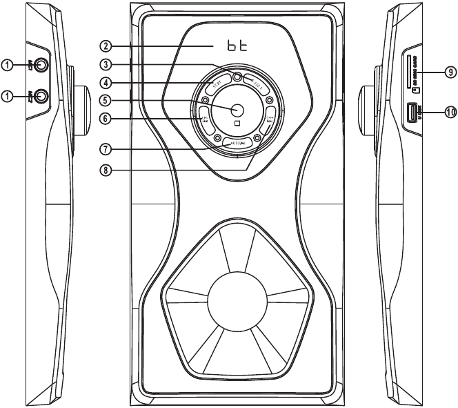 VOORPANEEL VAN DE SUBWOOFER
