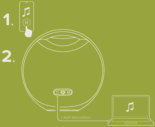 Muziek afspelen via een audiokabel