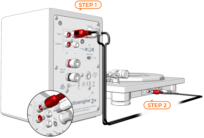 RCA-INGANG / BEDRADE VERBINDING