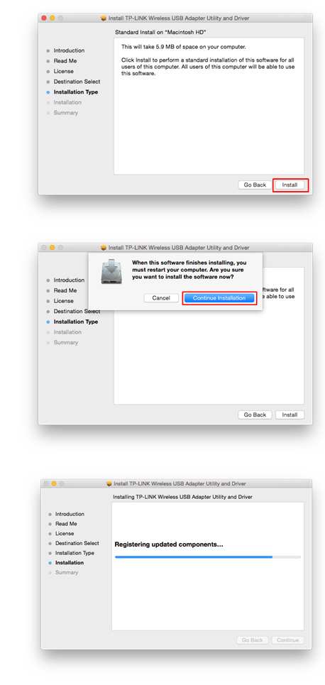Mac OS X - Driver en hulpprogramma installeren - Stap 8
