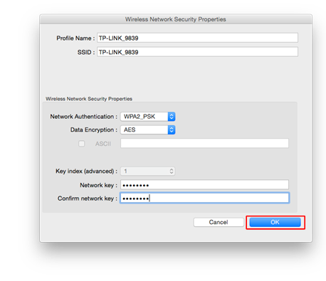 Mac OS X - Draadloos netwerk - TP-LINK-hulpprogramma - Stap 2