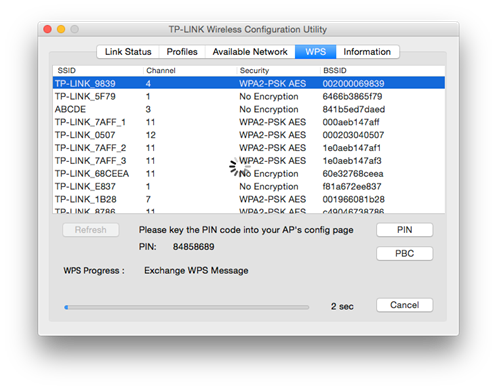 Mac OS X - Draadloos netwerk - WPS - Stap 1