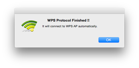 Mac OS X - Draadloos netwerk - WPS - Stap 4