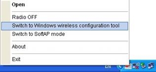 Draadloos netwerk - Windows Wireless Utility - Stap 1