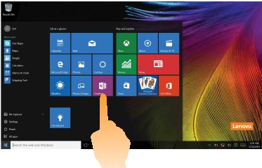 Touchscreenbediening - Ingedrukt houden