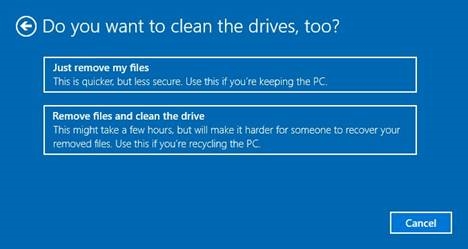 (Win10) - Deze pc opnieuw instellen - Alles verwijderen - Stap 2