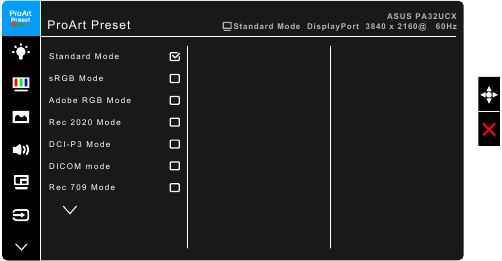 OSD-menu