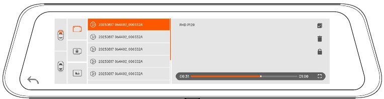 Overzicht gebruikersinterface afspeelmodus