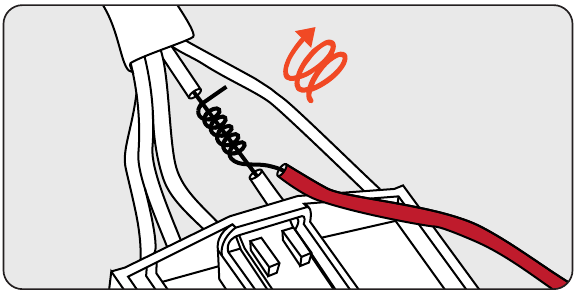 Instructies voor de bedrading van de achtercamera - Stap 5