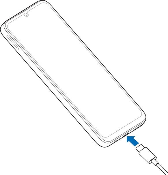 De telefoon opladen