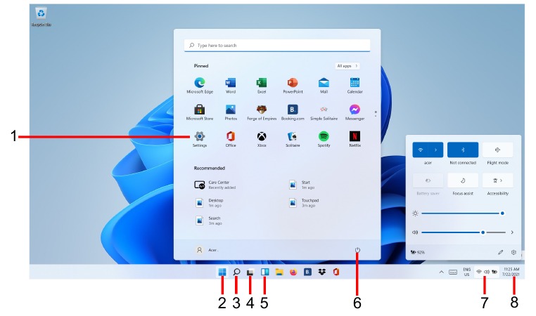 HET WINDOWS OS-BUREAUBLAD