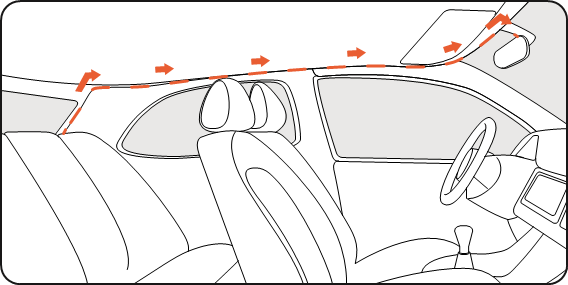 Instructies voor de bedrading van de achtercamera - Stap 3